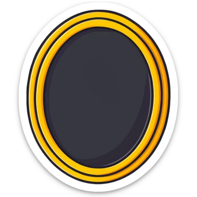 red oval portal sticker