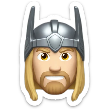 Thor marvel face emoji sticker