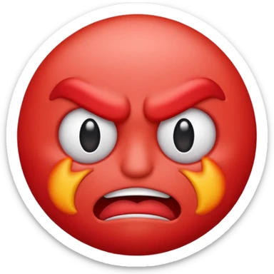 glorbo as a furious, red-faced emoji sticker