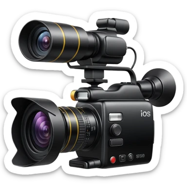 Video camera with lens covered.

 sticker