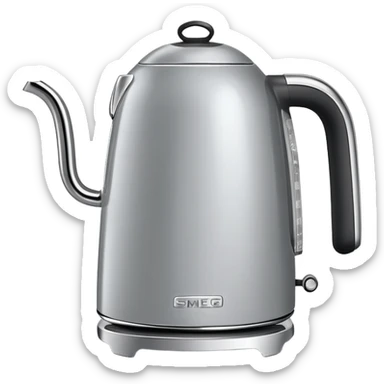 Pale silver smeg electric kettle sticker