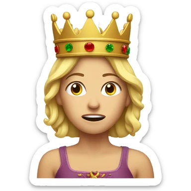 Heidi with crown angry  sticker