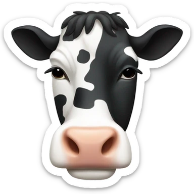 cow sleeping sticker