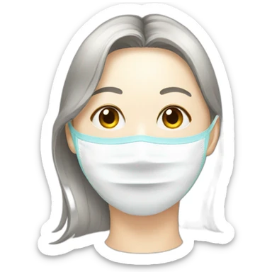 Face mask korean sticker