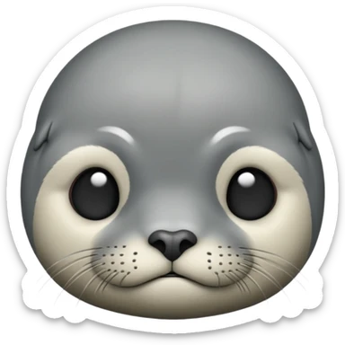 Frowning Sleeping seal  sticker