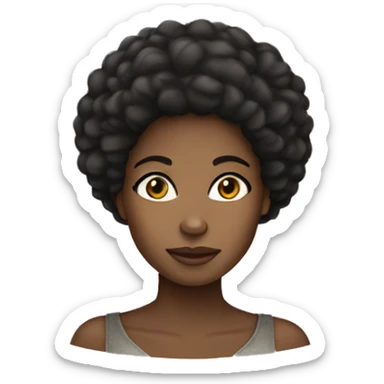 Congolese Woman Afro hair sticker