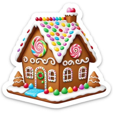 Aesthetic gingerbread house sticker