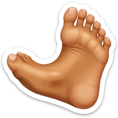 a foot is grabbed by a hand sticker