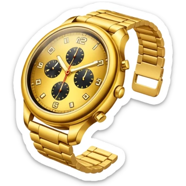 reloj dorado sticker