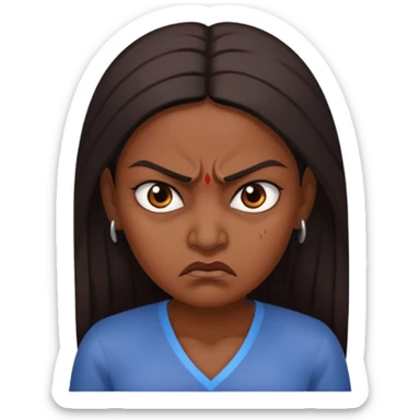 indian angry mom sticker