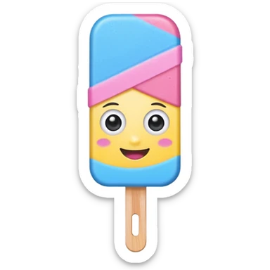 popsicle with eyes and headband sticker