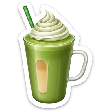 Matcha latte drink  sticker