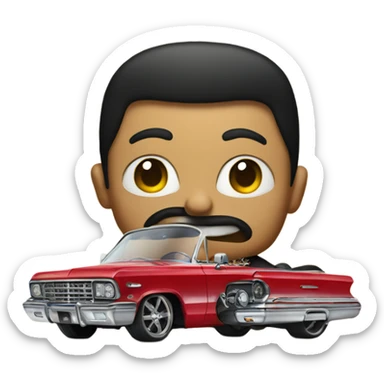 A lowrider with Felix the cat in it sticker