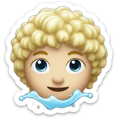 white water droplets sticker