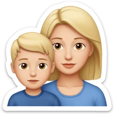mom and son sticker