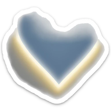glowing heart in white outline sticker