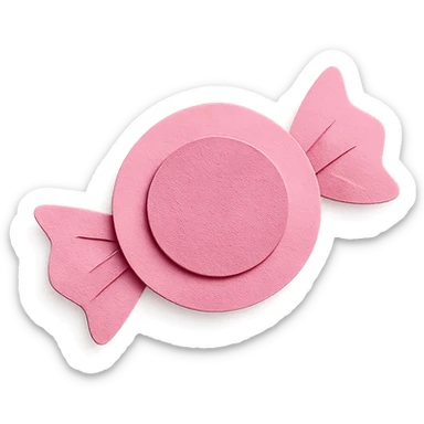 pink candy, layered paper look sticker