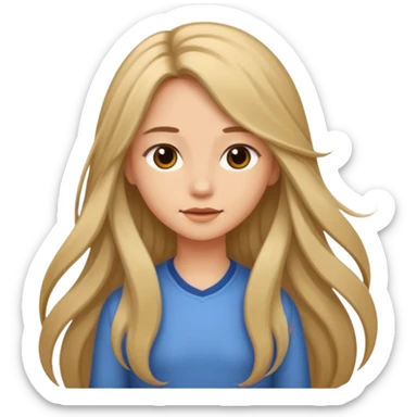 Make it a girl wil long hair like this and look like this  sticker