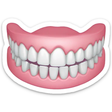 a teeth with a brace sticker