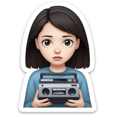 vcr sad girl hours sticker