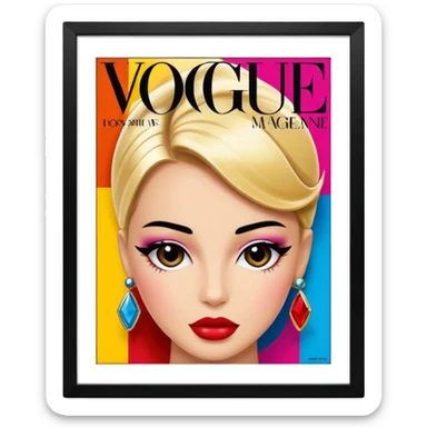 vouge magazine cover book sticker