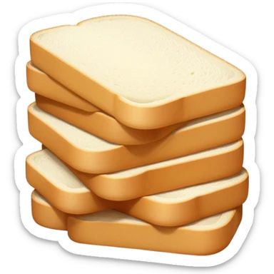 white bread slices stacked simple sticker