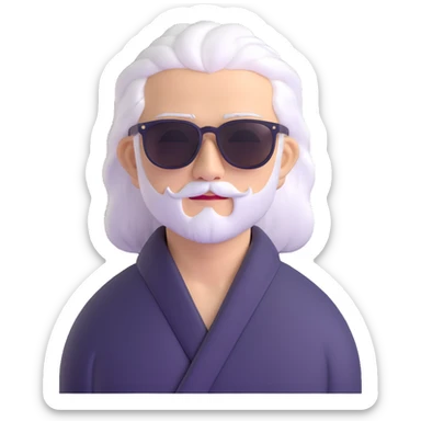 Satoru Gojo with sunglasses and white hair from Jujutsu Kaisen sticker