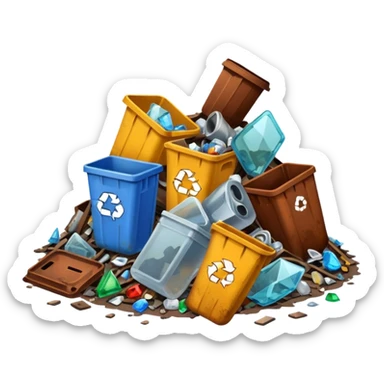 trash tiny sticker