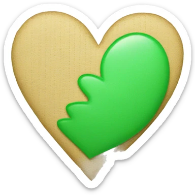 Green heart fixed with bandaid  sticker