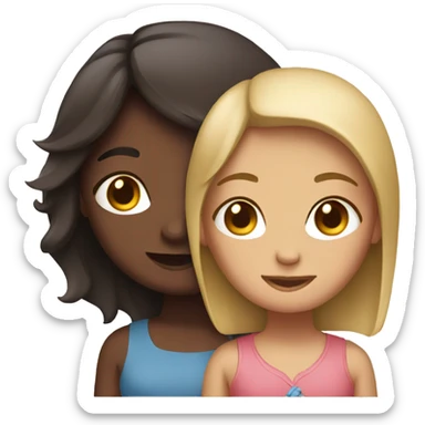 Two girls in a couple sticker