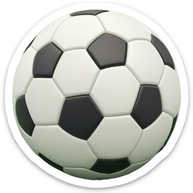 Cinematic Realistic image of a soccer ball resting on a lush, manicured field, rendered with detailed panel textures and crisp stitching, bathed in soft, natural lighting that highlights its timeless athletic appeal sticker