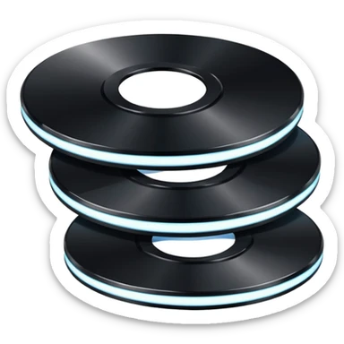 two black computer disk sticker