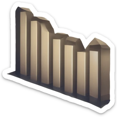 a paper with a bar chart and an upward trend sticker