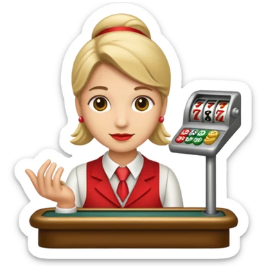 casino cashier sticker