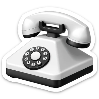 vector for caller in balck and white theme  sticker