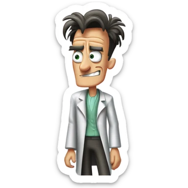 Dr. Heinz Doofenshmirtz from Phineas and Ferb sticker