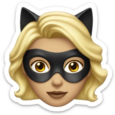 Blond woman dressed as cat woman sticker