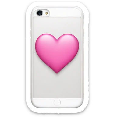 Iphone pink heart sticker