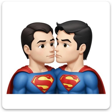 بتمن و سوپرمن لب بگیرن sticker