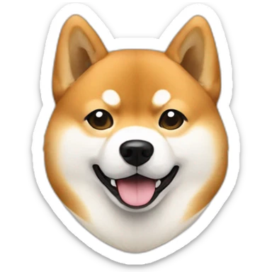 Shiba Inu with white paws and Asian dad sticker