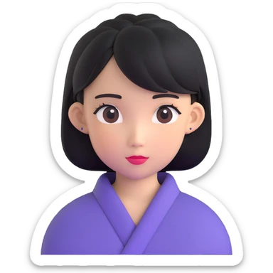 Asian girl with hairstyle like Tate McRae sticker