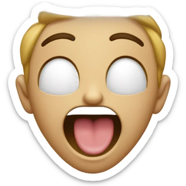 Cara sacando la lengua enfrente sticker