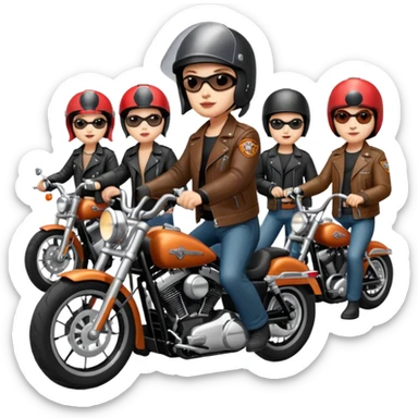 Harley Davidson bikers sticker