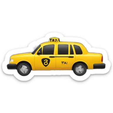 taxi in a city sticker