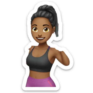 Girl in the gym sticker