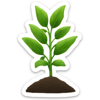 plant with praying hands sticker