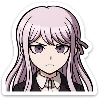 Danganronpa style emoji of Kyoko Kirigiri sticker