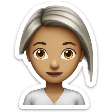 Girl in marketing sticker