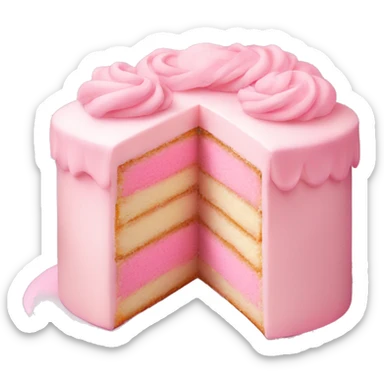 pastel pink bakery cake sticker