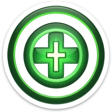 discord emoji's for a sword, shield, and a healing icon in the same style. Make it 3 separate emojis sticker